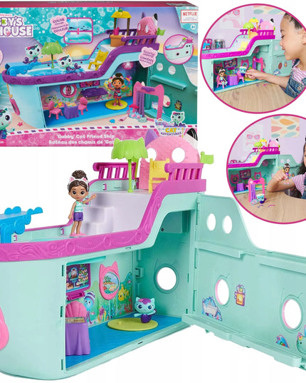 Gabby's Dollhouse rinkinys didelis interaktyvus laivas baseinas Undinėlė +2 figūrėlės