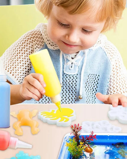 Kūrybinis vandens gelių ir stebuklingų figūrėlių rinkinys vaikams nuo 3 metų, dovana