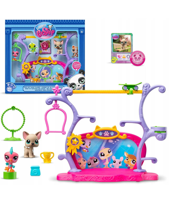 LITTLEST PET SHOP rinkinys PETS GOT TALENT scena su figūrėlėmis + dovana