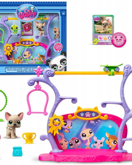 LITTLEST PET SHOP rinkinys PETS GOT TALENT scena su figūrėlėmis + dovana