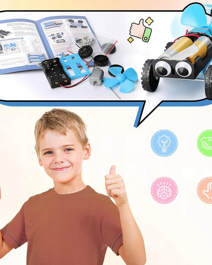 Mažojo elektroniko rinkinys - eksperimentai, robotikos žaislas, elektrotechnika, mokslas - 6 vienetai