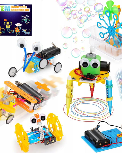 Mažojo elektroniko rinkinys - eksperimentai, robotikos žaislas, elektrotechnika, mokslas - 6 vienetai
