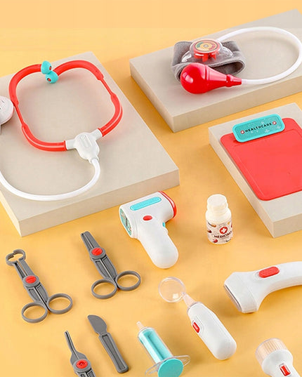Rinkinys Mažojo Gydytojo Medicininis Vežimėlis Rentgenas RTG Stetoskopas Vaikams