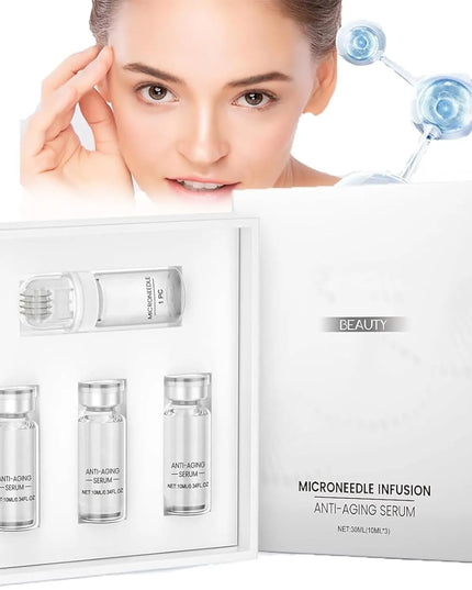 Mezoterapijos rinkinys: „Micro Needle Infusion“ – jauninamasis serumas ir „Derma Roller“
