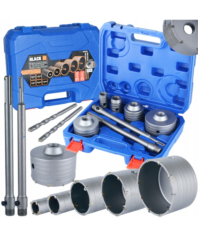 Komplektas grąžtų betonui SDS MAX SDS PLUS 9 vnt. BLACK TOOLS PREMIUM