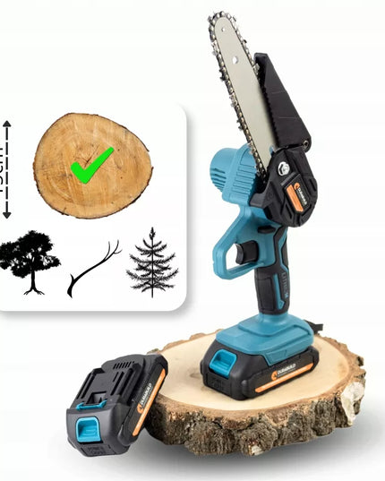 Akumuliatorinis grandininis pjūklas Durabuild su teleskopiniu kotu