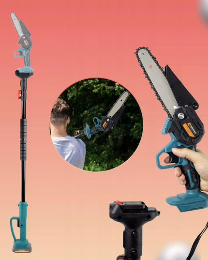 Akumuliatorinis grandininis pjūklas Durabuild su teleskopiniu kotu