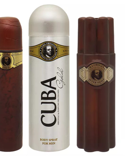 Dovanų rinkinys CUBA GOLD ORIGINAL EDT 100ml Dezodorantas + Losjonas po skutimosi