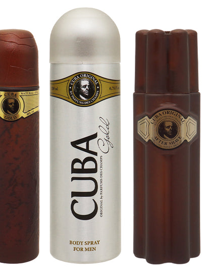 Dovanų rinkinys CUBA GOLD ORIGINAL EDT 100ml Dezodorantas + Losjonas po skutimosi