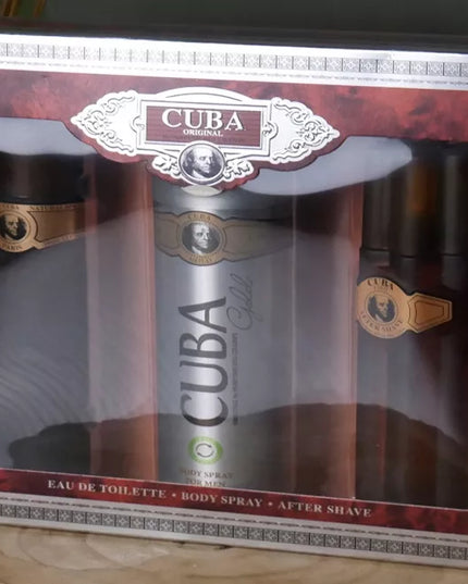 Dovanų rinkinys CUBA GOLD ORIGINAL EDT 100ml dezodorantas + losjonas po skutimosi