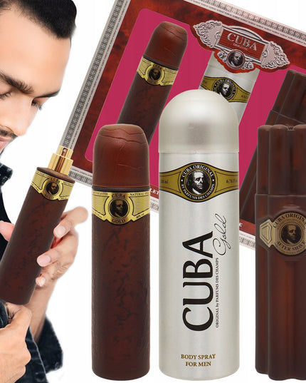 Dovanų rinkinys CUBA GOLD ORIGINAL EDT 100ml Dezodorantas + Losjonas po skutimosi
