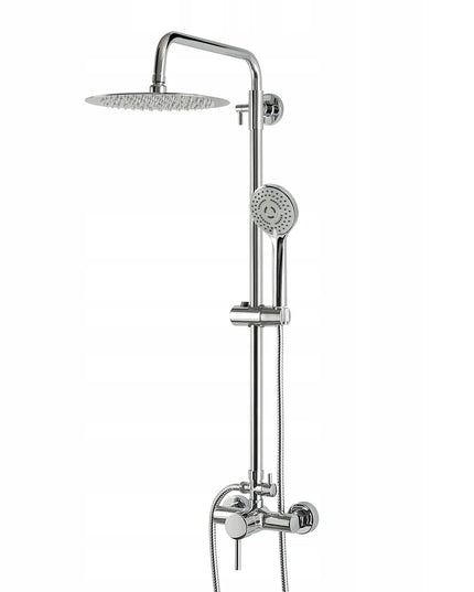 Sannit ZN0355 SILVER dušo komplektas su 25 cm lietaus dušo galva ir maišytuvu