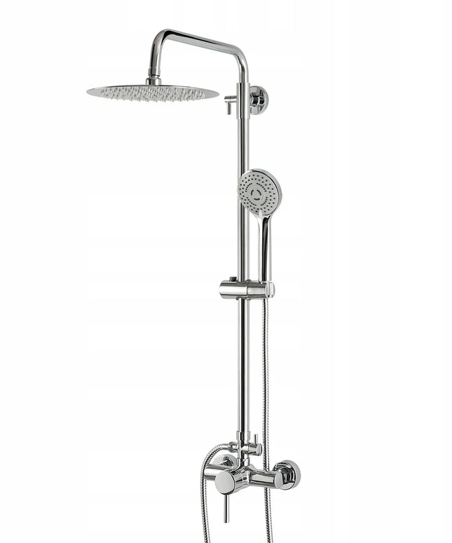 Sannit ZN0355 SILVER dušo komplektas su 25 cm lietaus dušo galva ir maišytuvu