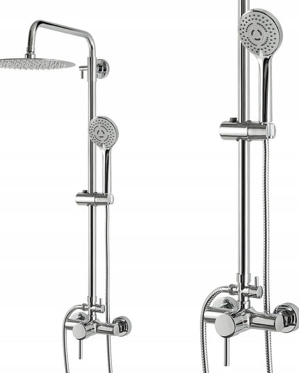 Sannit ZN0355 SILVER dušo komplektas su 25 cm lietaus dušo galva ir maišytuvu