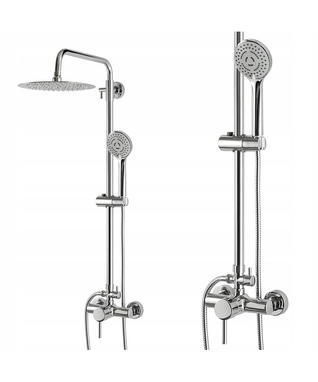 Sannit ZN0355 SILVER dušo komplektas su 25 cm lietaus dušo galva ir maišytuvu