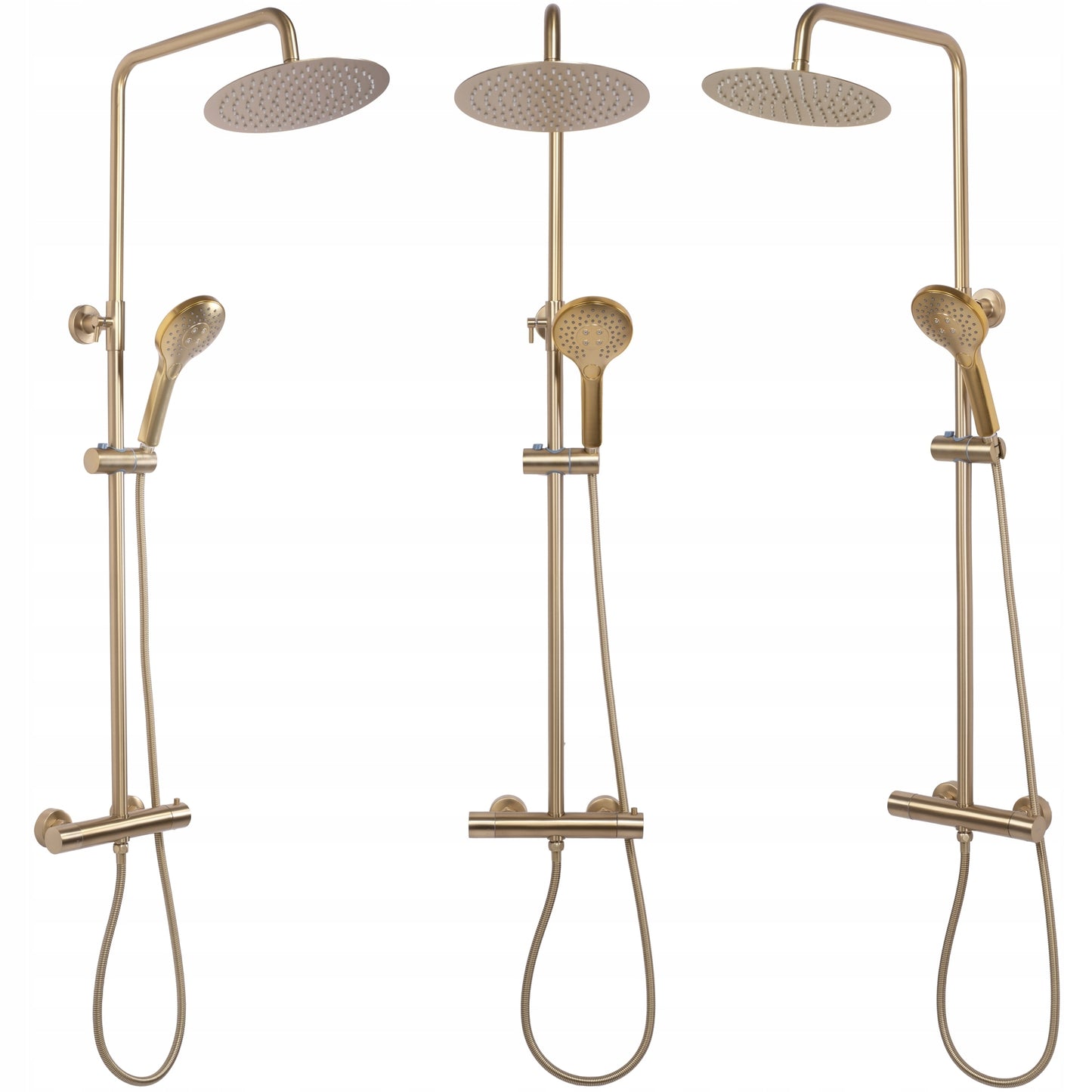Dušo komplektas VINCENT aukso spalvos šlifuotas