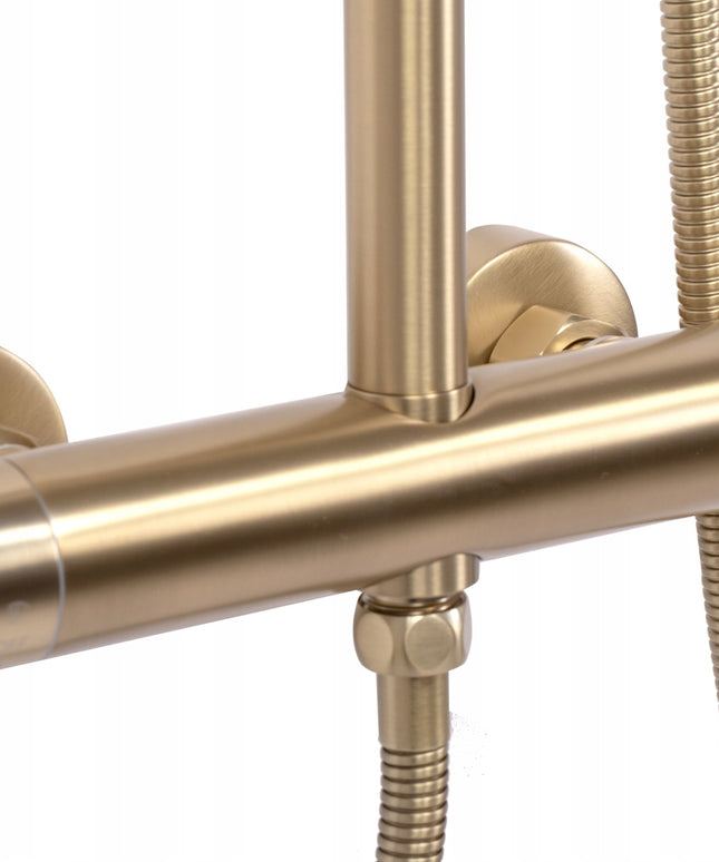 Dušo komplektas VINCENT aukso spalvos šlifuotas