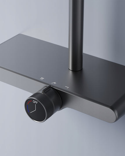 Montuojamas ant sienos dušo komplektas su lietaus galva REA BARI TYTAN 100cm