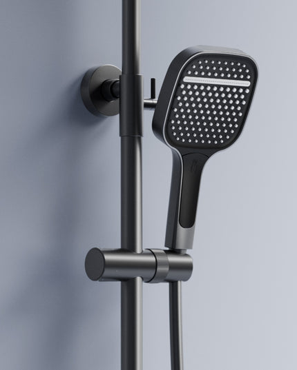 Montuojamas ant sienos dušo komplektas su lietaus galva REA BARI TYTAN 100cm