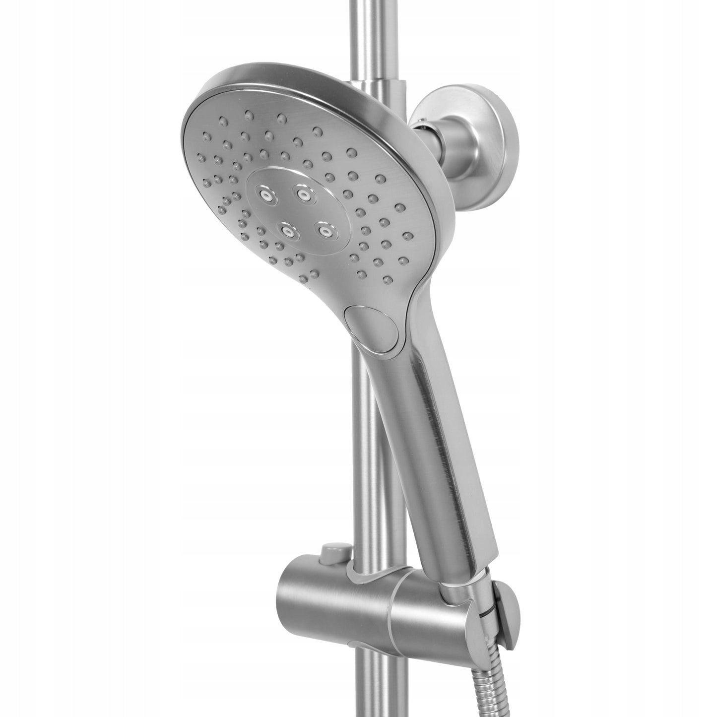 Dušo komplektas su termostatu, lietaus dušas, šlifuotas plienas REA VINCENT
