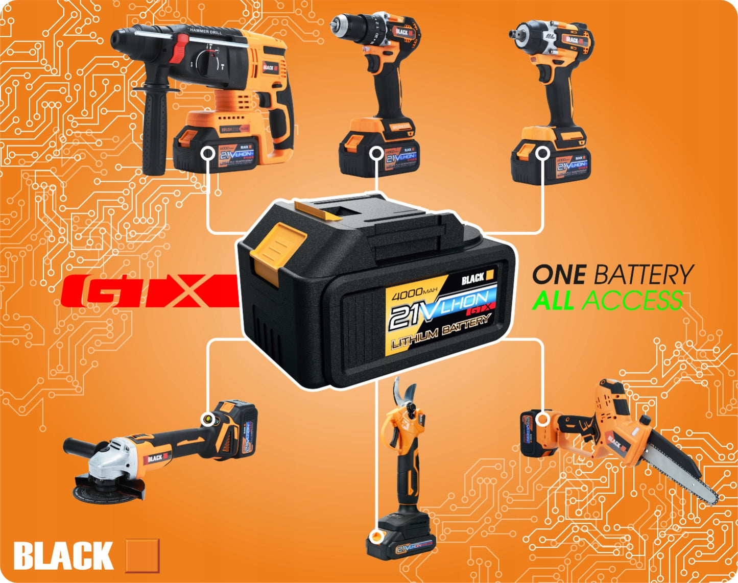 Elektrinio akumuliatorinio sekatoriaus rinkinys 30 mm 100 W 2 x Akumuliatorius 2 Ah BL