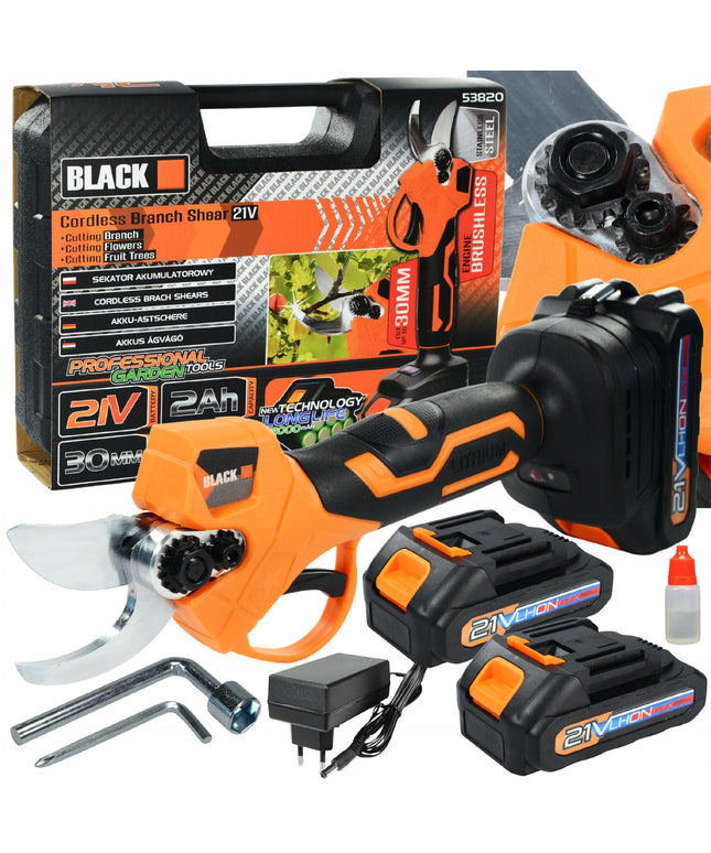 Elektrinio akumuliatorinio sekatoriaus rinkinys 30 mm 100 W 2 x Akumuliatorius 2 Ah BL