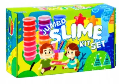 Didelis kūrybinis „Slime“ gamybos rinkinys JUMBO XXL – 28 gleivių masės