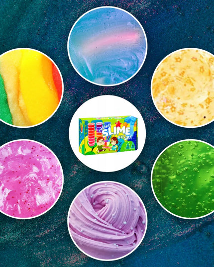 Didelis kūrybinis „Slime“ gamybos rinkinys JUMBO XXL – 28 gleivių masės