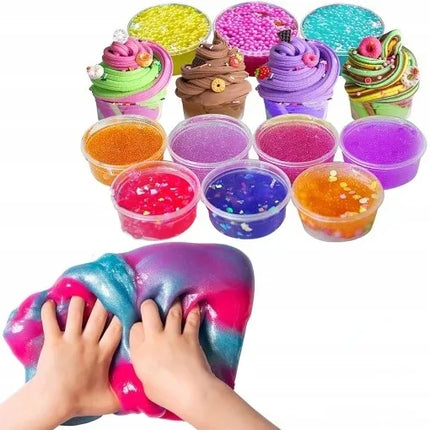 Didelis kūrybinis „Slime“ gamybos rinkinys JUMBO XXL – 28 gleivių masės