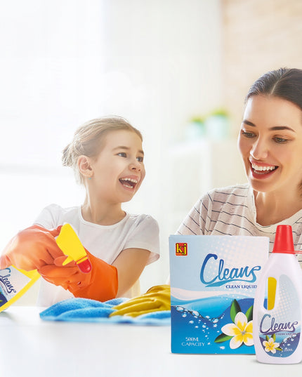 Valymo rinkinys vaikams ant vežimėlio su kibirėliu, mopas, šluotelė