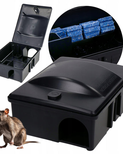 Rinkinys: 3 vnt. Nuodų stotelė (šėrykla) pelėms ir žiurkėms