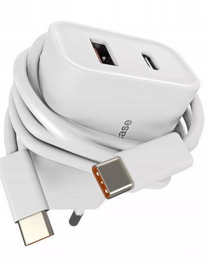 Greitas tinklo įkroviklis Spacecase USB-C USB 20W 3A QC + laidas USB-C PD 60W