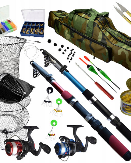 Žvejybos komplektas 2 x Meškerė 2 x Ritė KREPŠYS