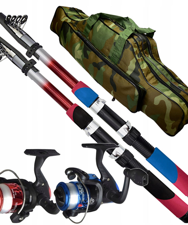 Žvejybos komplektas 2 x Meškerė 2 x Ritė KREPŠYS