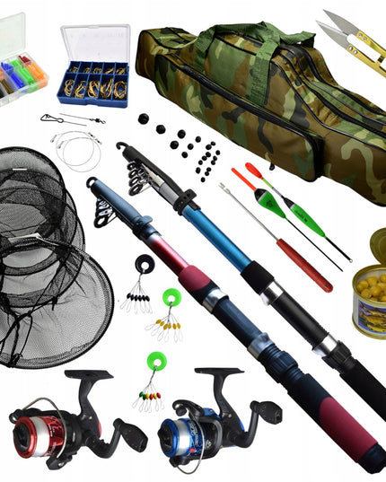 Žvejybos komplektas 2 x Meškerė 2 x Ritė KREPŠYS