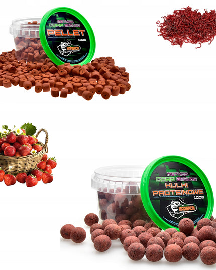 Žvejybos rinkinys 2x meškerė 2x ritė KREPŠYS Tinklas Stovai Granulės Aksesuarai