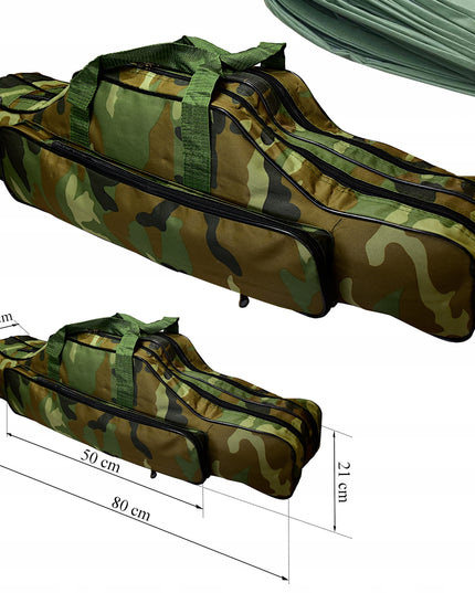 Žvejybos rinkinys 2x meškerė 2x ritė krepšys tinklas stovai jaukas priedai