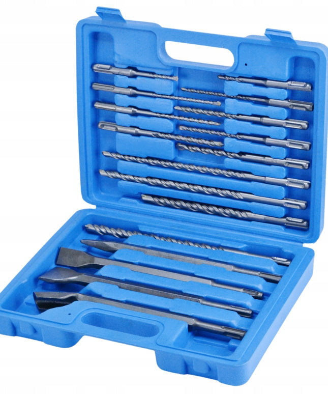 Grąžtų ir kalčių SDS Plus SDS+ rinkinys lagaminėlyje, 17 vnt. BLACK