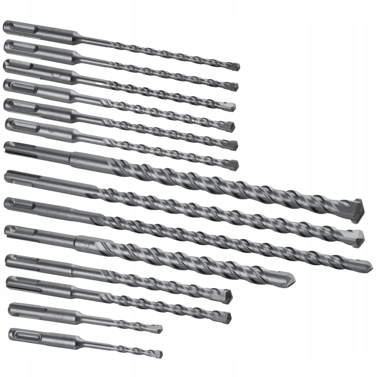 Grąžtų ir kalčių SDS Plus SDS+ rinkinys lagaminėlyje, 17 vnt. BLACK