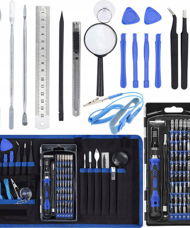 Tikslumo atsuktuvo ir antgalių rinkinys su dėklu, 75 elementai