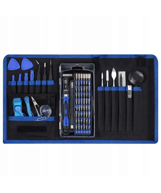 Tikslumo atsuktuvo ir antgalių rinkinys su dėklu, 75 elementai