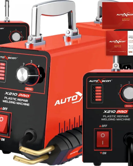 AutoXscan X210PRO plastiko suvirinimo aparatas su kabėmis, pilnas komplektas