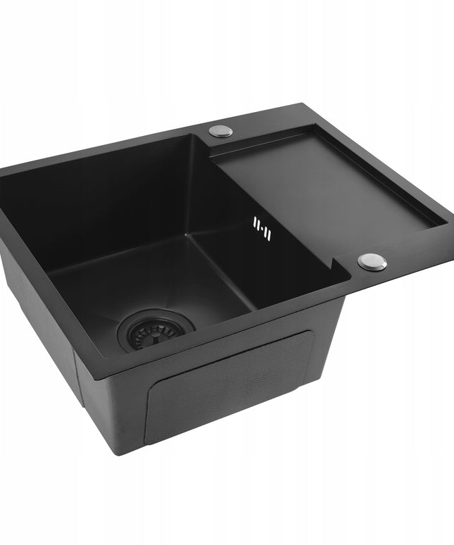 VIENOS KAMEROS VIRTUVINĖ PLAUTUVĖ, PLIENO DRENAŽAS, JUODA REA PAUL