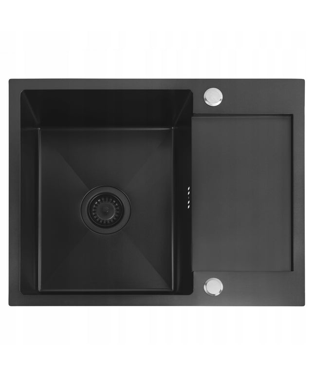 VIENOS KAMEROS VIRTUVINĖ PLAUTUVĖ, PLIENO DRENAŽAS, JUODA REA PAUL