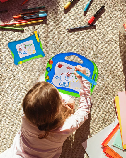 Magnetinė spalvota braižymo lenta su trinamais antspaudėliais