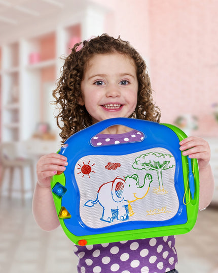 Magnetinė spalvota braižymo lenta su trinamais antspaudėliais