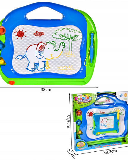 Magnetinė spalvota braižymo lenta su trinamais antspaudėliais