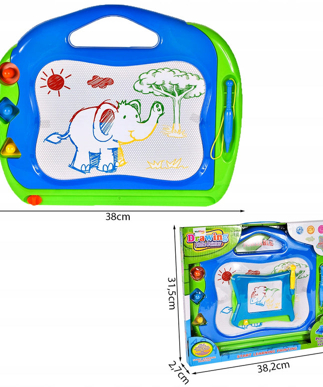 Magnetinė spalvota braižymo lenta su trinamais antspaudėliais