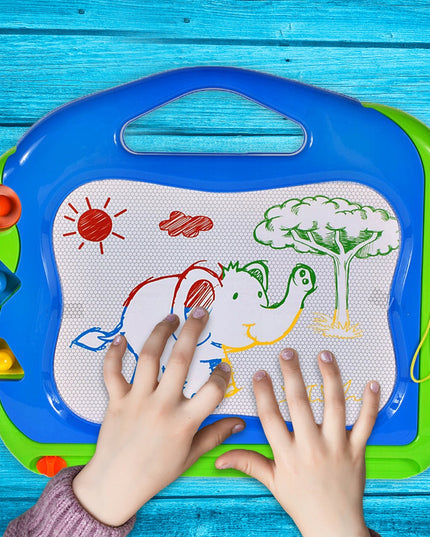 Magnetinė spalvota braižymo lenta su trinamais antspaudėliais