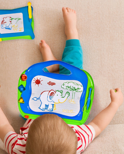 Magnetinė spalvota braižymo lenta su trinamais antspaudėliais